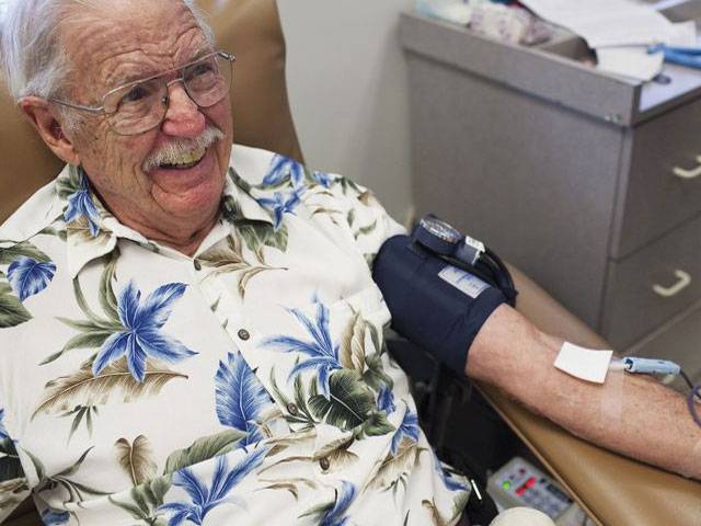 Blood donor gives 100 gallons in 35 years 