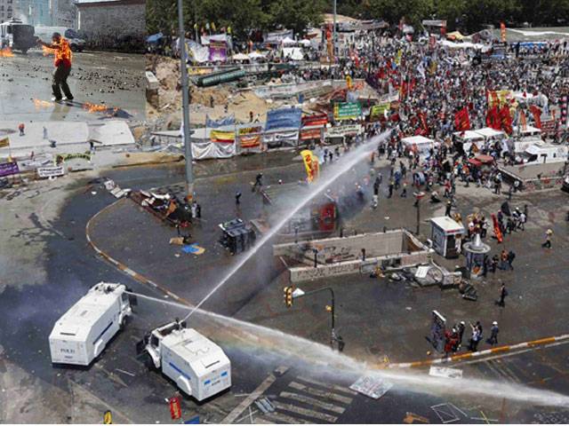 Turkey police storm protest square