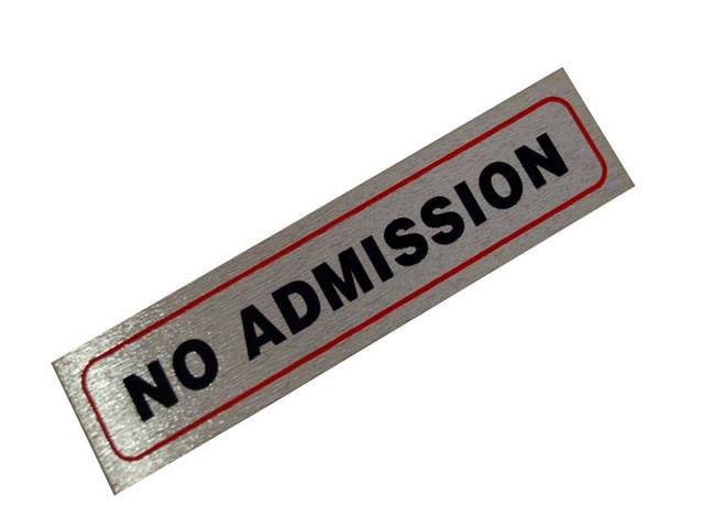 No admission