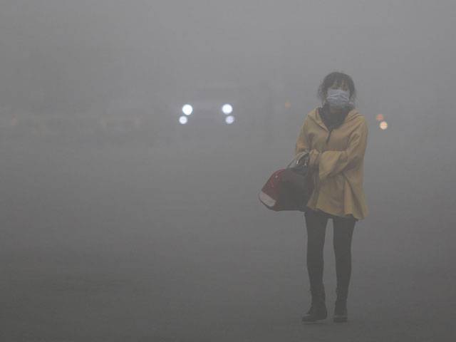 Chinese city blanketed in heavy pollution 