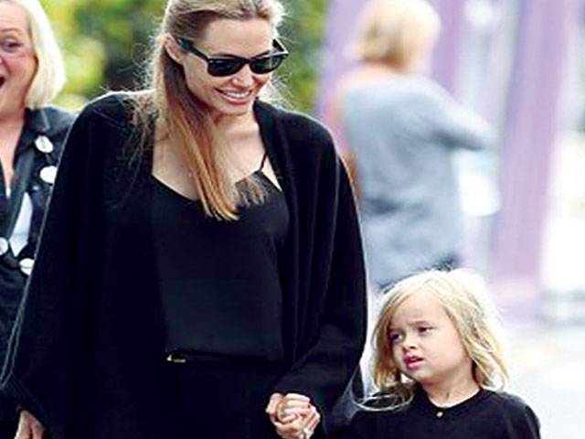 Angelina leaves filming for children 