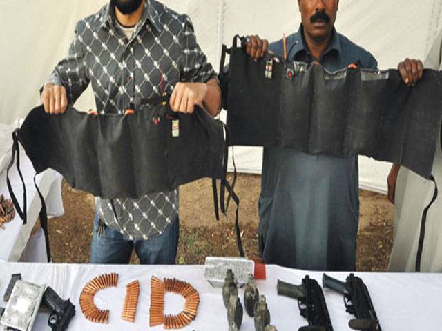 Suicide jackets, arms recovered in Karachi