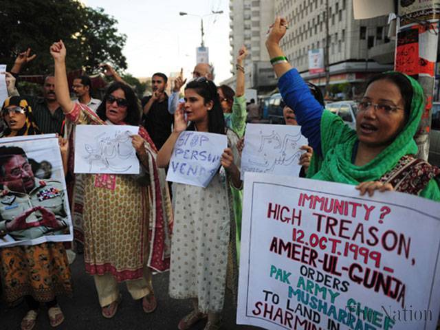 Musharraf supporters hold protest in Karachi