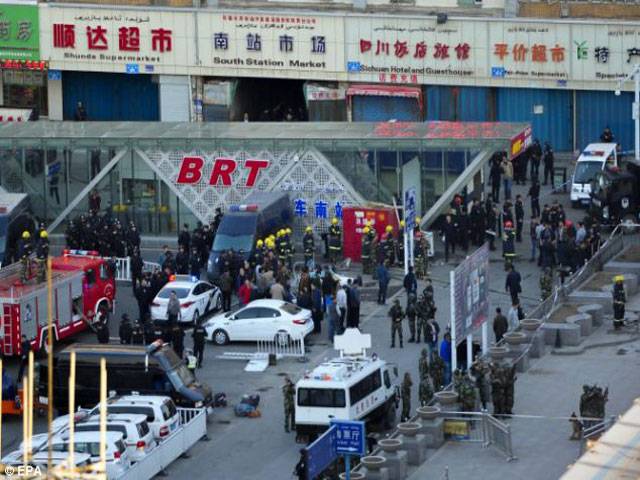3 die in attack on station in China’s Xinjiang