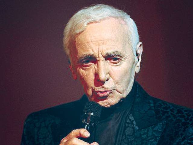 Charles Aznavour marks 90th birthday on stage