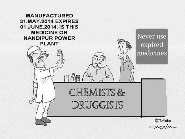 Manufactured 31. May. 2014 expires 01.June.2014. Is this medicine or nandipur power plant Never use expired medicines Chemists & Druggists