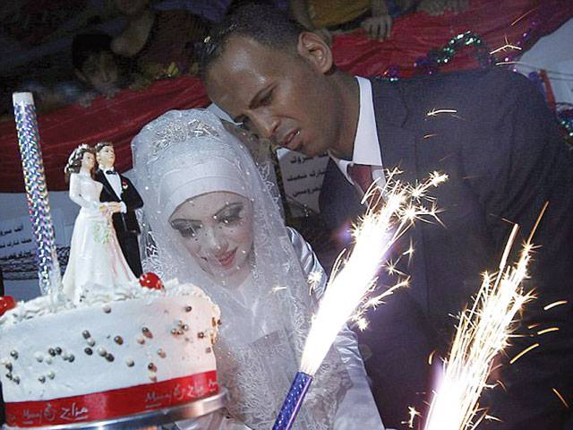 Wedding bells replace the shells in Gaza 