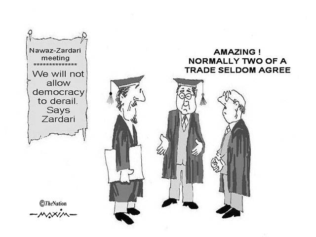 Nawaz-Zardari meeting We will not allow democracy to derail, Says Zardari Amazing! normally two of a trade seldom agree