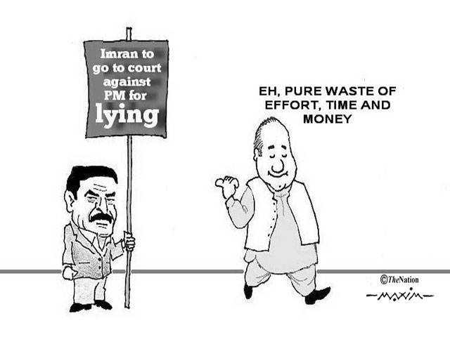Imran to go to court against PM for lying Eh, pure waste of effort, time and money