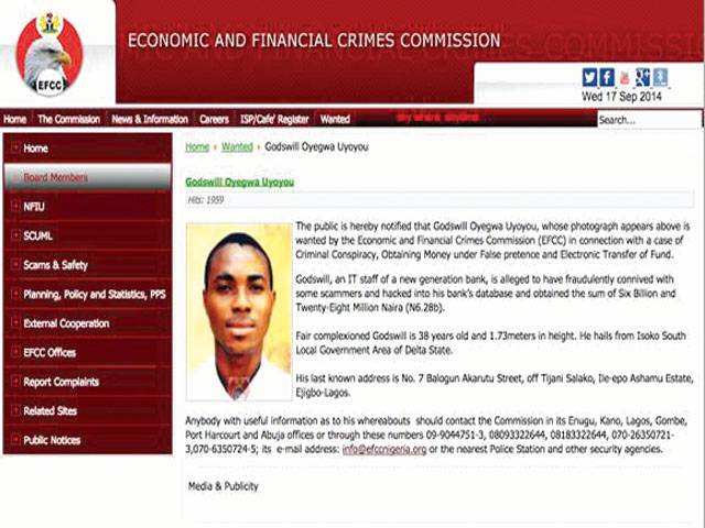 Nigeria hunts bank worker over $39 million cyber-fraud