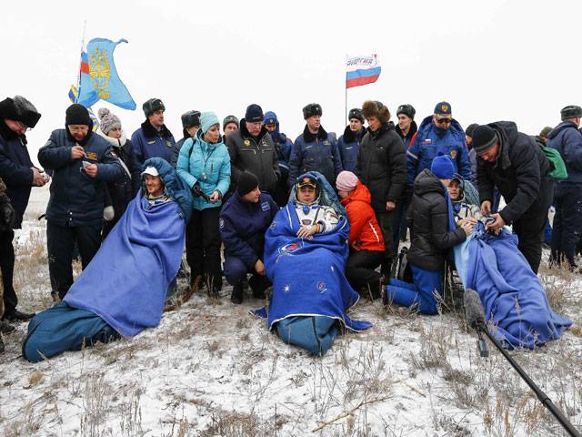 3 space station crewmen return safely to Earth in Kazakhstan