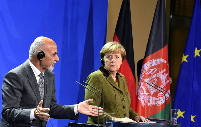 Germany Chancellor and Afghan President joint press conference in Berlin