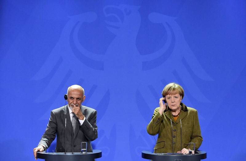 Germany Chancellor and Afghan President joint press conference in Berlin