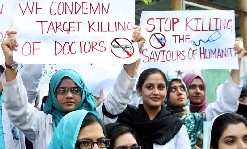 Protest against attacking doctors