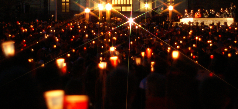Candle-lit vigil in favour of terrorism