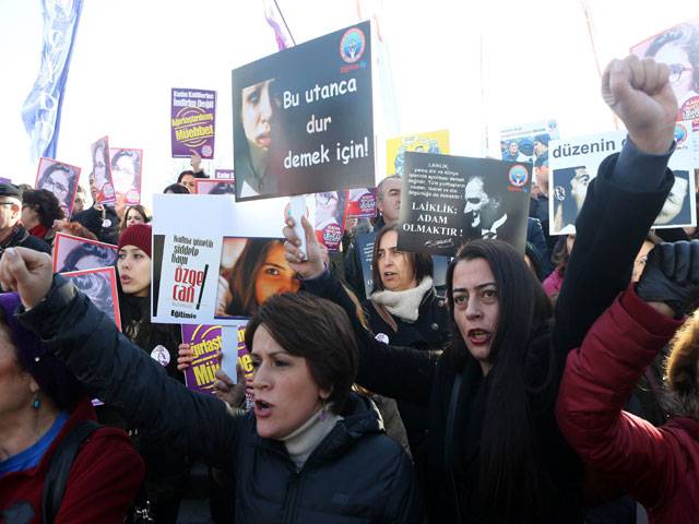 Protest against domestic violence