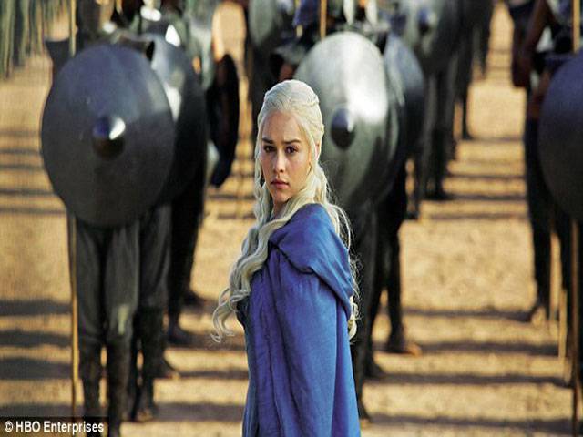 Emilia on blonde wigs of Game Of Thrones character