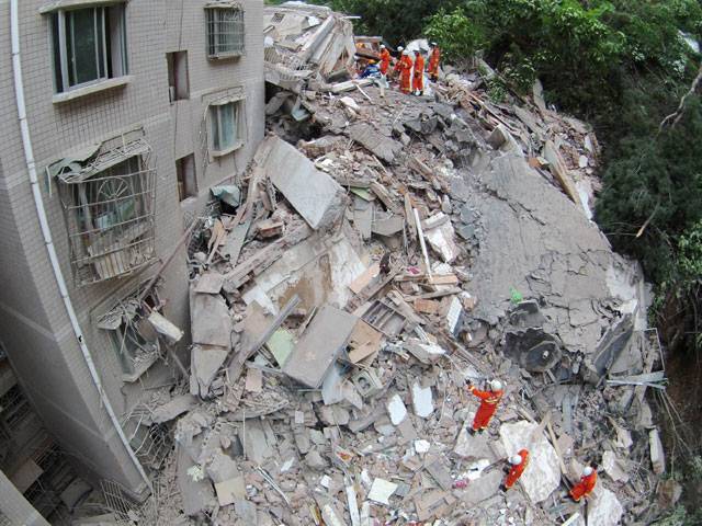 15 missing after China building collapse