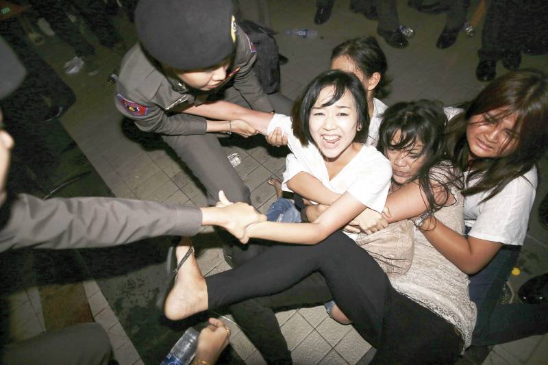 Arrests after anti-junta protests on coup anniversary