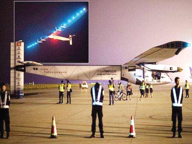 Bad weather forces solar plane to land in Japan