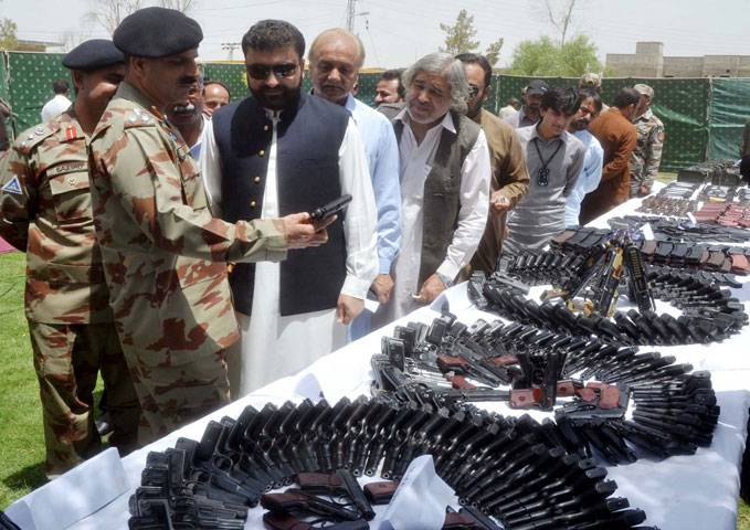 Weapons recovered in Quetta