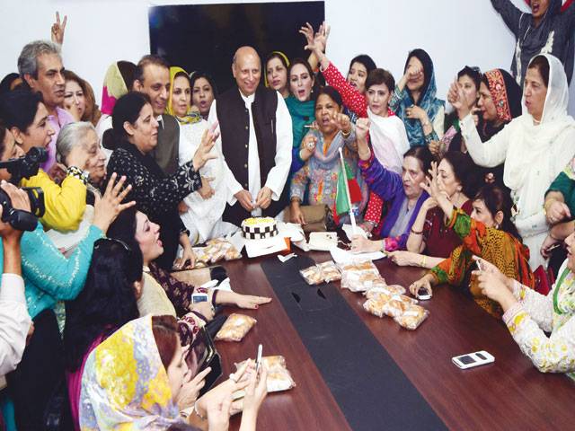PTI celebrates NA-154 verdict 