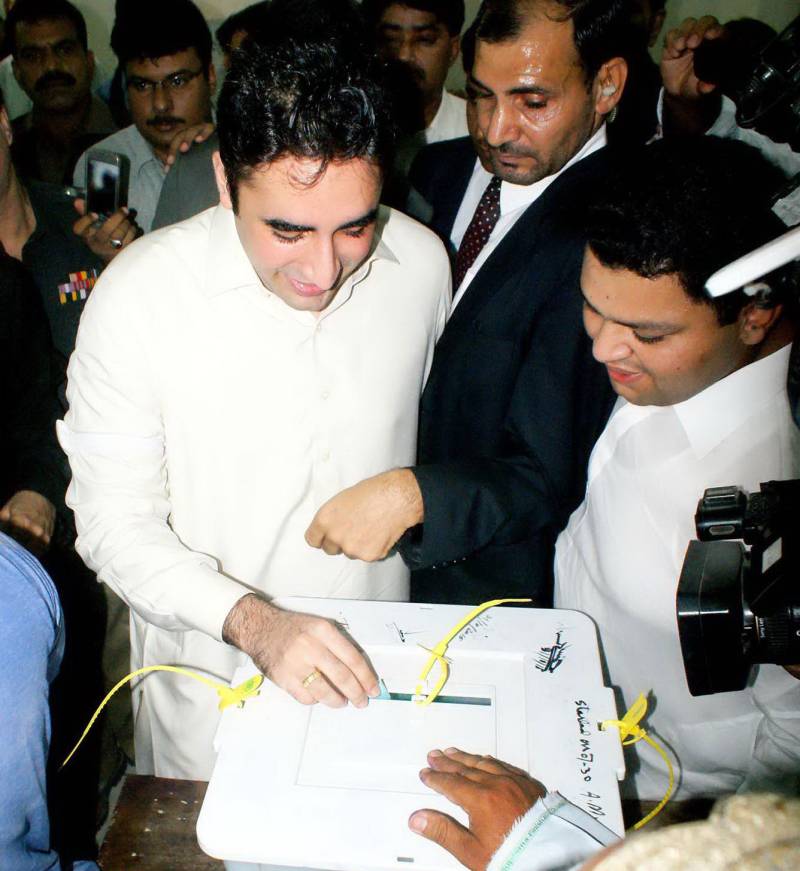 Bilawal casts vote for the first time
