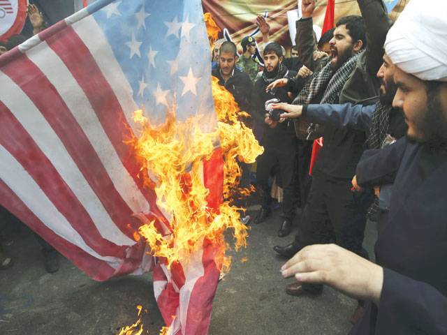 Flag-burning Iranians mark US embassy seizure