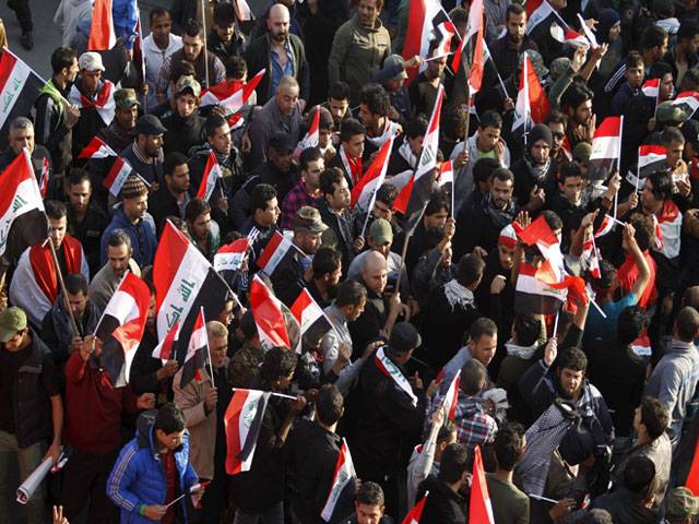  Protesters shout slogans against Turkish military deployment in Iraq