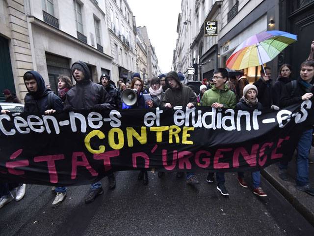 Demonstrators march in France