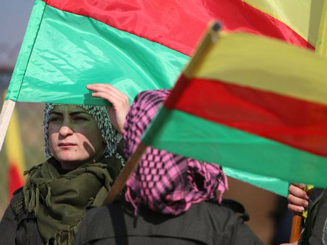 Kurdish people hold protest1
