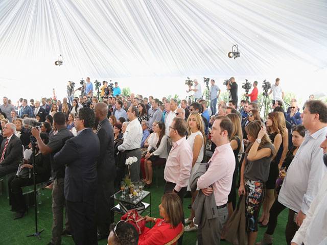  General view at the Miami Worldcenter & Paramount Groundbreaking Ceremony in Miami, Florida.