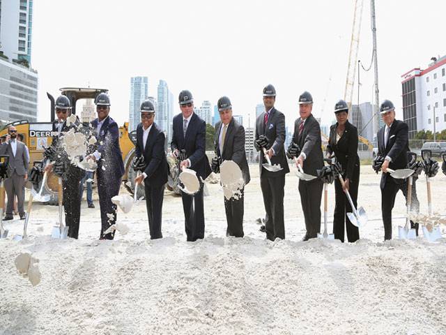  General view at the Miami Worldcenter & Paramount Groundbreaking Ceremony in Miami, Florida.