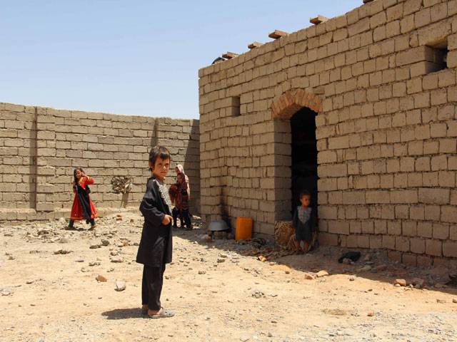 Afghan family fled ongoing clashes between Afghan forces and Taliban