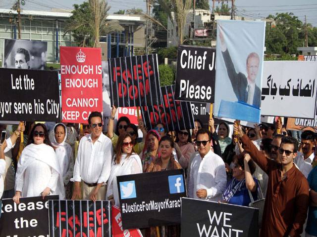 Release of Karachi Mayor demanded1
