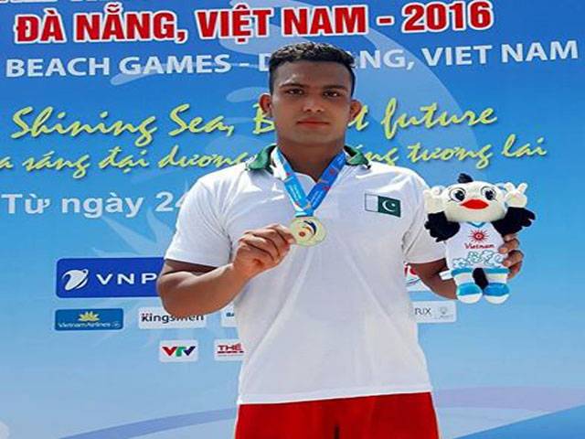 Inam wins wrestling gold in 5th Asian Beach Games