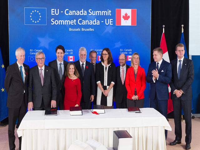 CETA signing ceremony