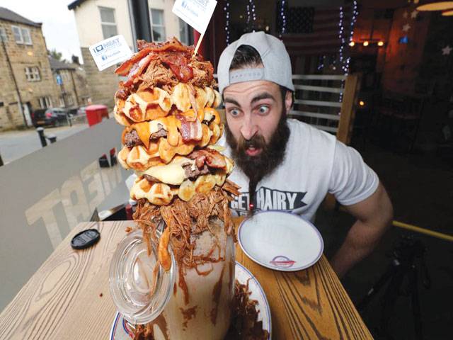 Competitive eater takes 20,000 calories in one meal