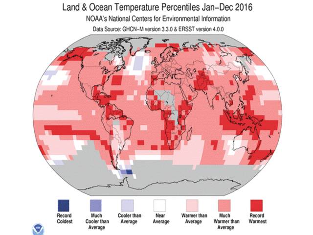 2016 was warmest year on record