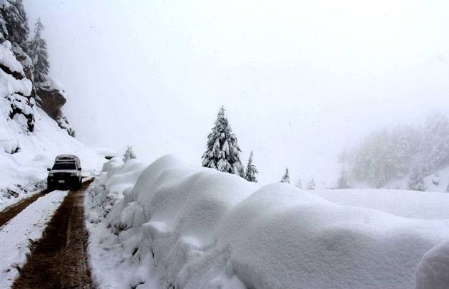 Snowfall in Chitral