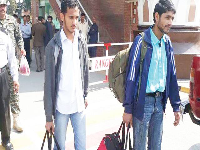 Innocent schoolboys return from India