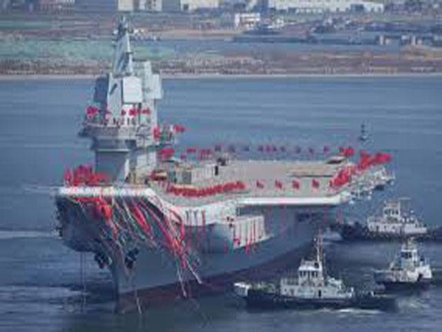 China launches first home-built aircraft carrier