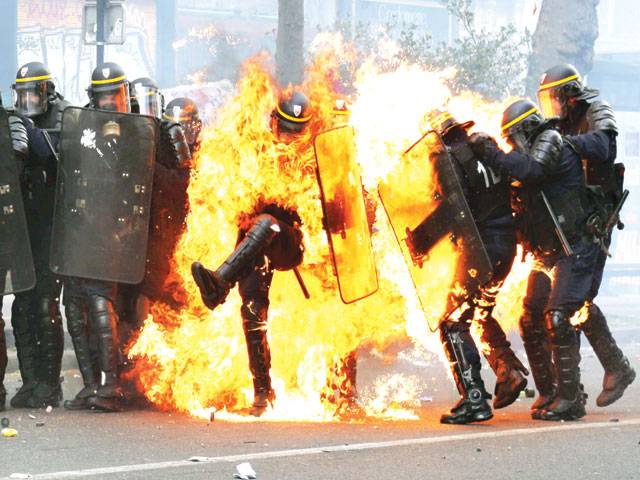 Clashes as world marks May Day