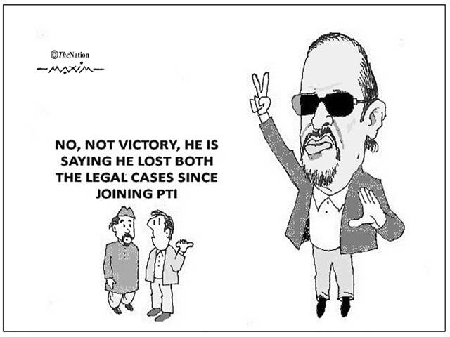 NO, NOT VICTORY, HE IS SAYING HE LOST BOTH THE LEGAL CASES SINCE JOINING PTI