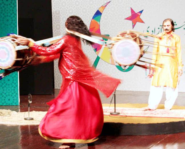 Artists perform the 70th Independence Day of Pakistan