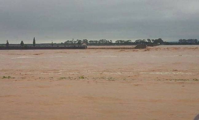 River Chenab in low flood 