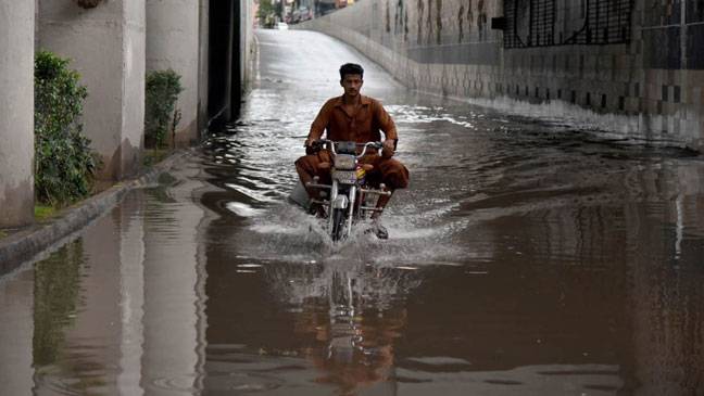 Heavy monsoon rains hit the city in Rawalpindi