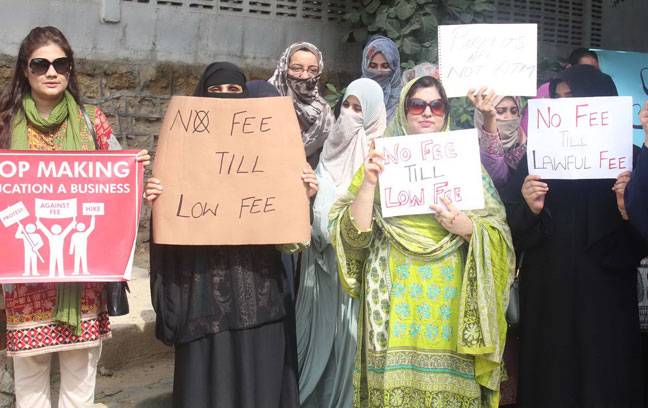 Parents protest against fee hikes