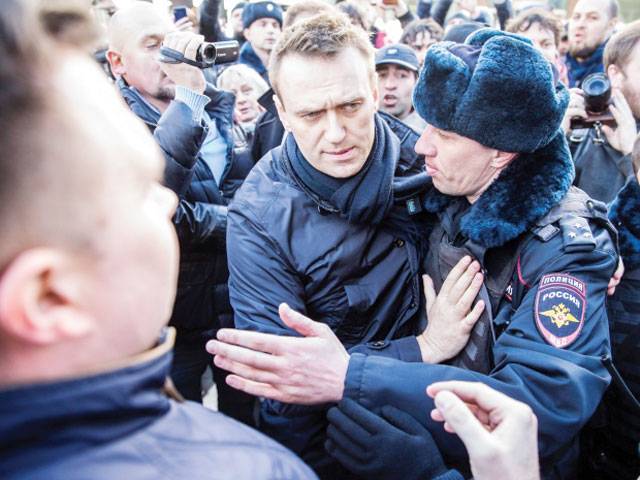 Russian opposition leader Navalny detained