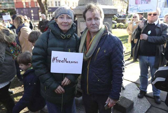 Emma leads protest over UK woman jailed in Iran